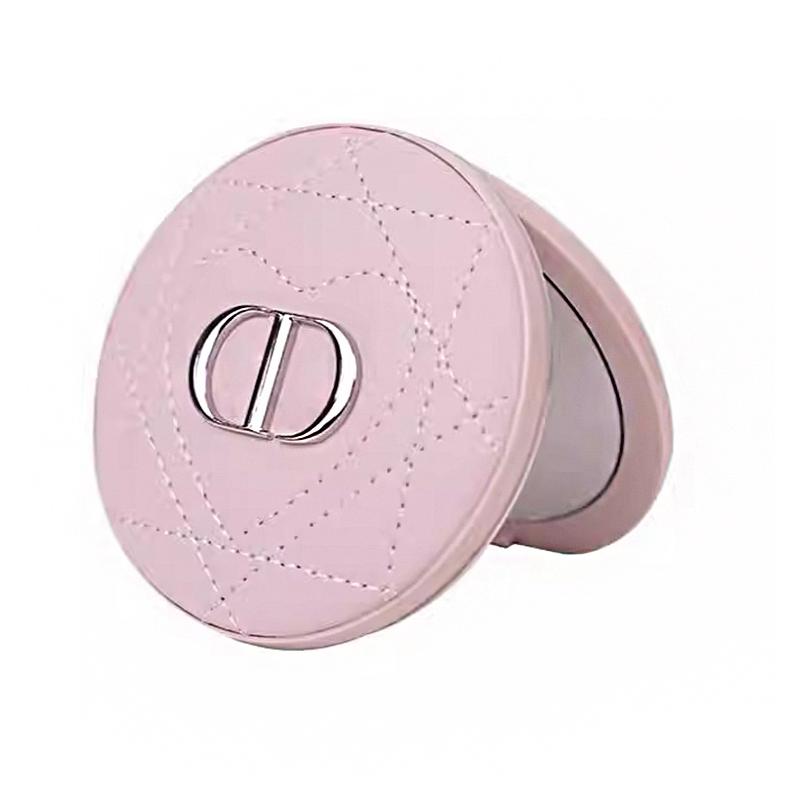 

DIOR rose red double-sided cosmetic mirror folding mirror portable Pink double-sided mirror set