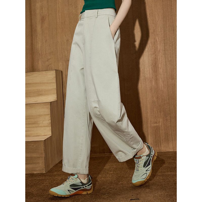 Coolhut Simple and Versatile High-Waisted Slimming Loose Wide-Leg Pants Scimitar Harem Thin Style 25 Summer Women's Casual Pants