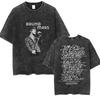 Vintage Washed Rapper Bruno Mars New Album  Graphic T Shirts Mens Hip Hop Pop Loose Fashion Short Sleeve Tshirt Streetwear
