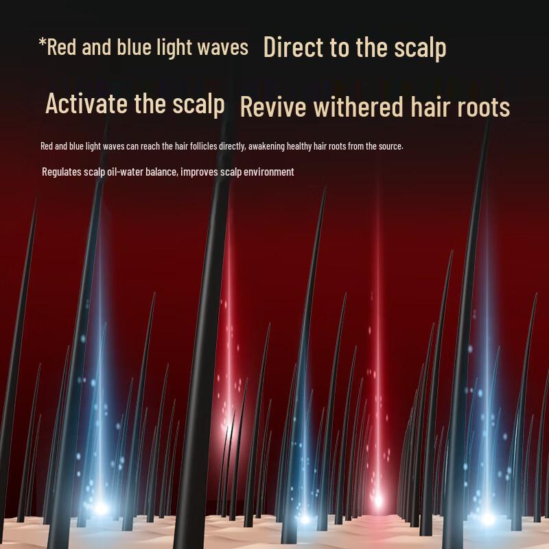 Meebordi Red Light Hair Growth Comb & Scalp Massager