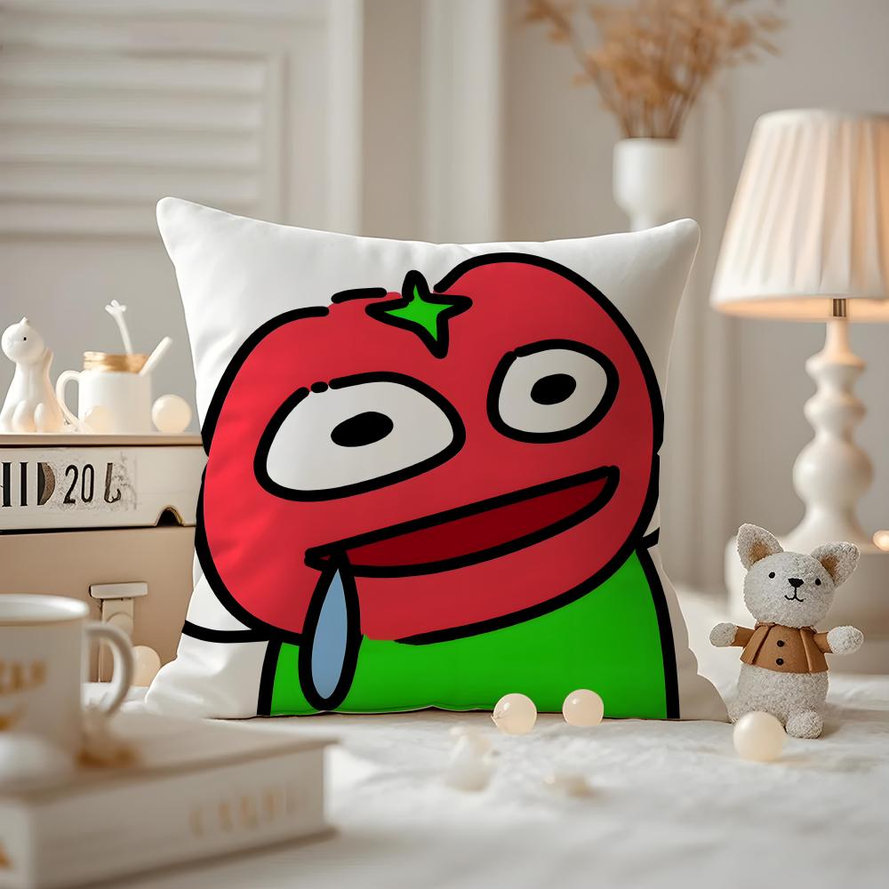Weird Expression Doodle Cushion Cover Pattern Printed Pillowcase For Living Room Sofa Cushion Cover & Bedroom Decor