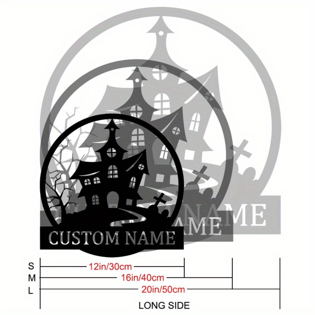 Personalized Family Name Tree Retro Metal Sign Vintage Castle Wall Art Home Decor Housewarming Gift