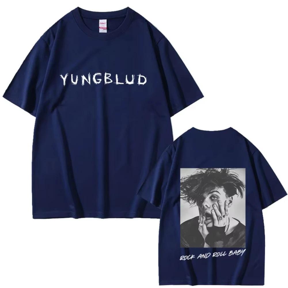 Singer Yungblud Portrait Graphic TShirt Unisex Casual Retro Street Style Mens Fashion Gothic TShirt Mens Soft Cotton TShirt