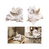 Baby-Engelsstatue Ornament Geschenk Flügel Putte Figur Harzskulptur für Tischplatte Foto Requisite Schrank Innen Außen Wohnzimmer
