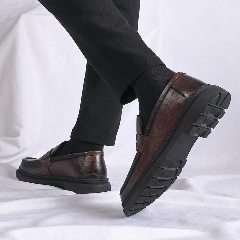 Men's Dress Shoes Leather Fashion Shoe for Men Business Formal Casual Shoes Slip on Wedding Men Shoes male footwear