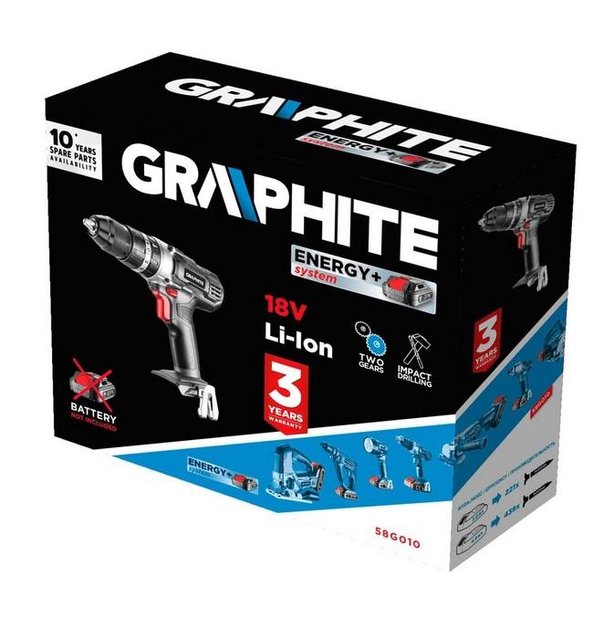 Energy+18V Li Cordless Drill/Driver With Impact 13Mm Without Cordless - T 58G010