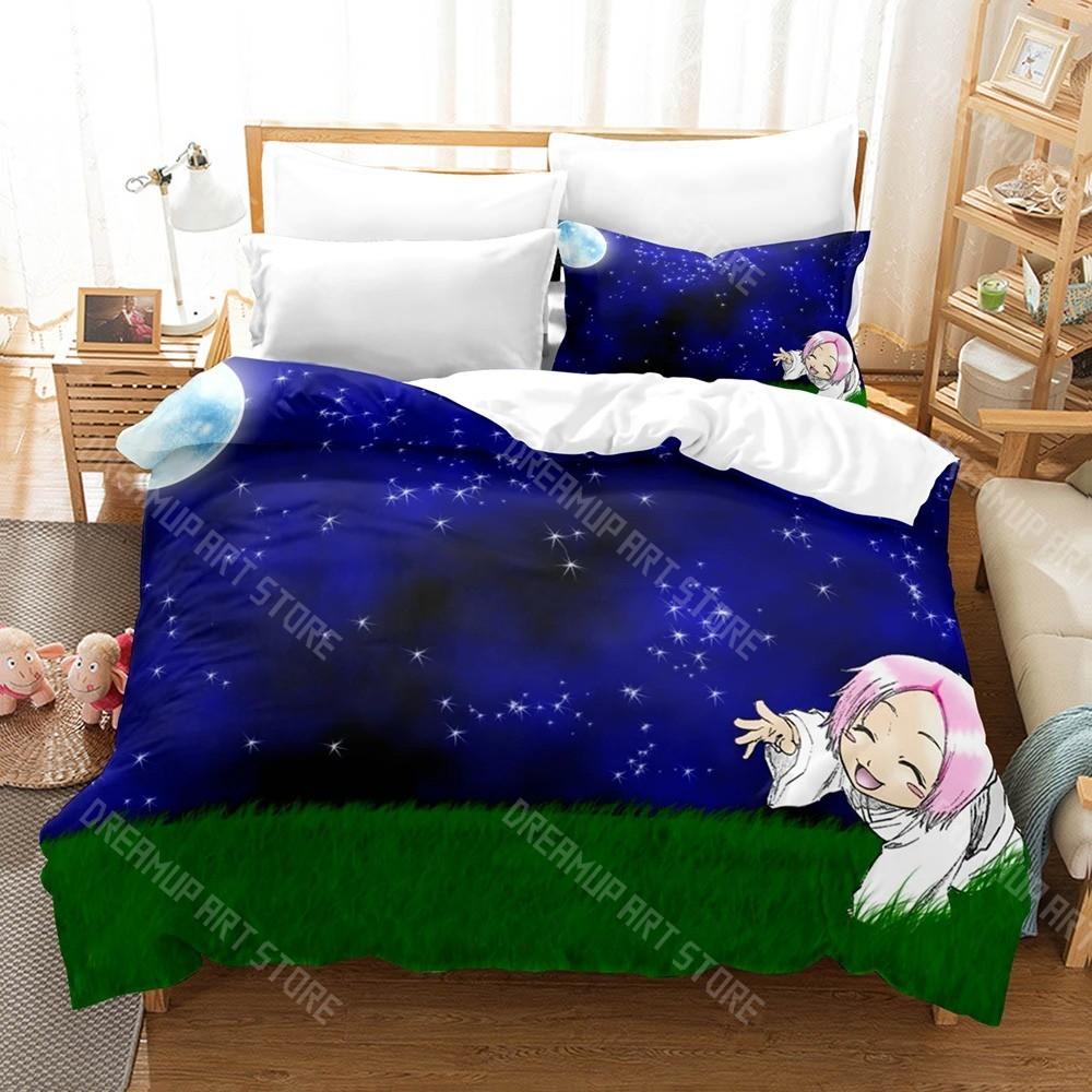 

3D Print Yachiru Kusajishi Bleach Bedding Set Cartoon Anime three-piece set Adult Boy Bedroom Duvetcover Sets Bed EU Single 90x200cm