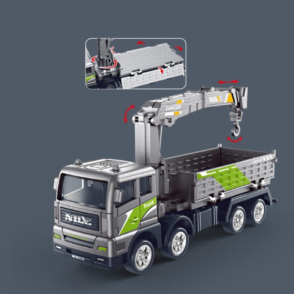 Simulation Engineering Car Model Zinc Zinc Alloy Diecast Vehicle Excavator Crane Truck Toys  Kids Student