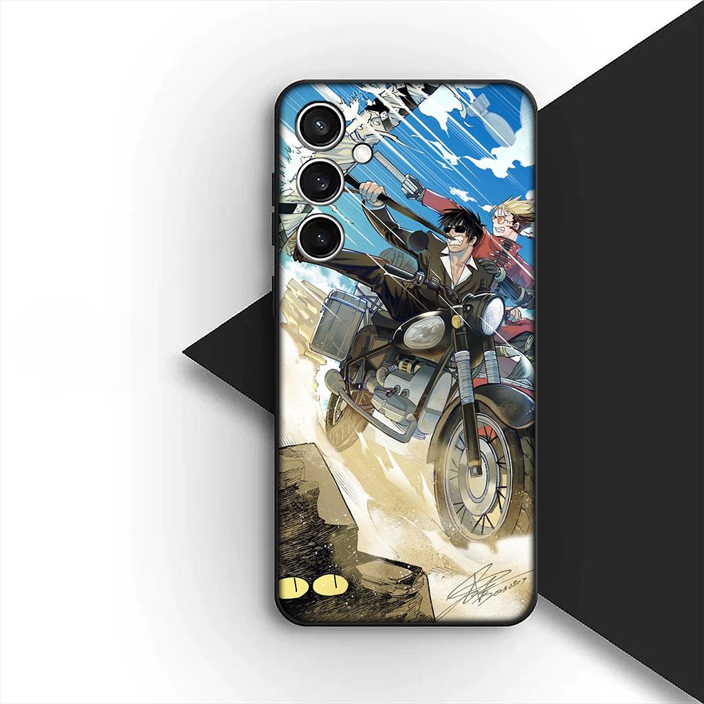 Handyhülle für Samsung Galaxy S25 S24 S23 FE Ultra Plus S7 Edge S25+ S23+ A56 5G Funda Hülle Weiche Hülle Trigun Stampede