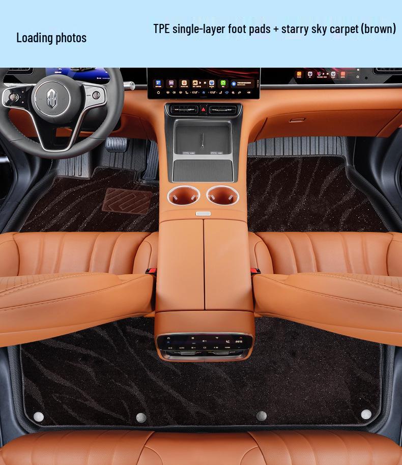 25-Model Double-Layer TPE Floor Mats for AITO M7, Car-Specific Original Color