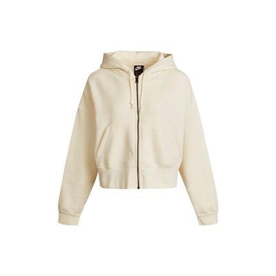 As W Nsw Fz Flc Trend Fleece Ciepła Krótka Kurtka Sportowa z Kapturem Kurtka Damska Off-White CK1506-113