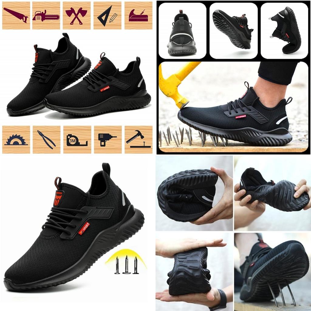 Men's Steel Toe Safety Shoes Breathable And Lightweight Puncture-proof Boots