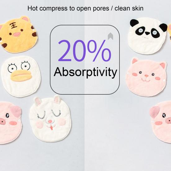 Moisturizing Facial Towel Animal Pattern Breathable Polyester Relieves Irritation Spa Facial Towel for