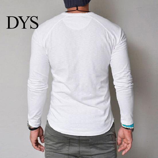 T-shirt Long Sleeve Breathable Cotton Slim O Neck Blouse for Dating