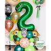 40 Inch Dark Green Number 5 Balloon Large Size Giant Jumbo Digit Mylar Foil Helium Dark Green Balloons for Birthday Party Celebration Decorations