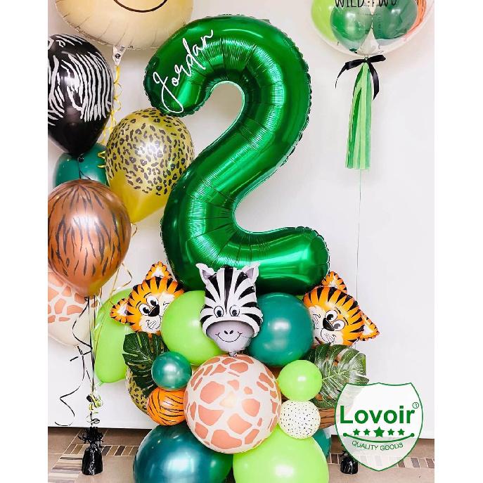 40 Inch Dark Green Number 5 Balloon Large Size Giant Jumbo Digit Mylar Foil Helium Dark Green Balloons for Birthday Party Celebration Decorations