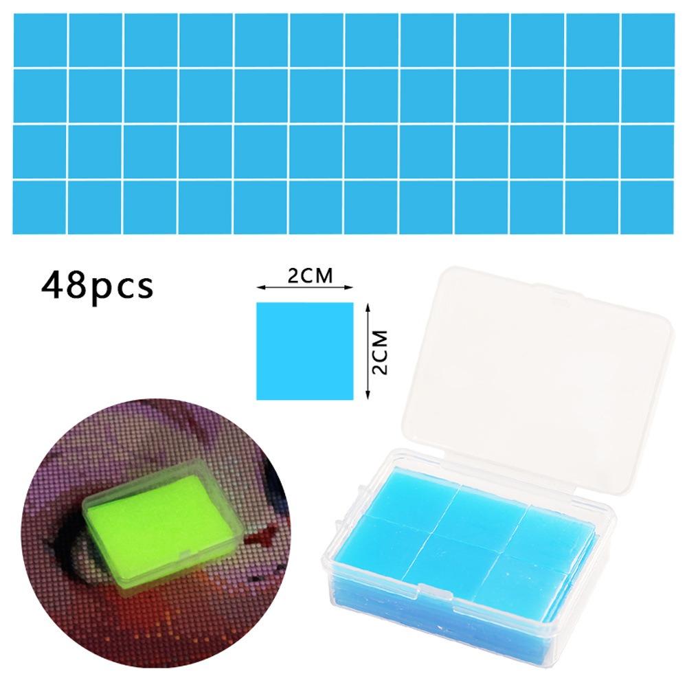 48/32PCS Silicone Luminous Painting Clay Wax Storage Container Box Cross Stitch Diamond Painting Glue Wax Embroidery Mud DIY