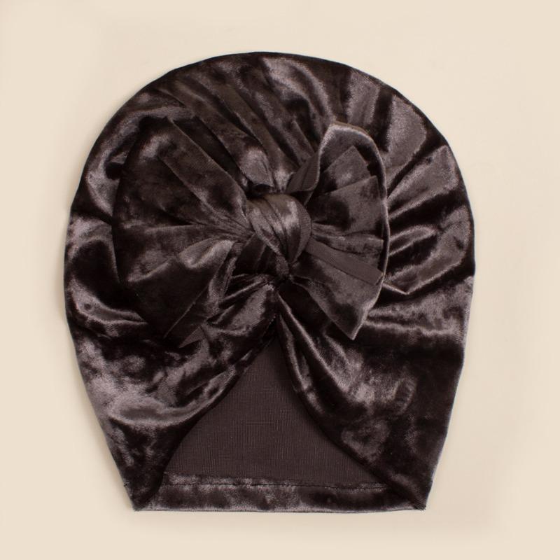 Herbst neue Baby Gold Samt Schleife Hut, Kinder warmer zarter Hut, Babyhut