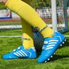 Jungen Fußballschuhe Rutschfest Verschleißfest Klettverschluss Outdoor Fußballschuhe Training Kinderschuhe