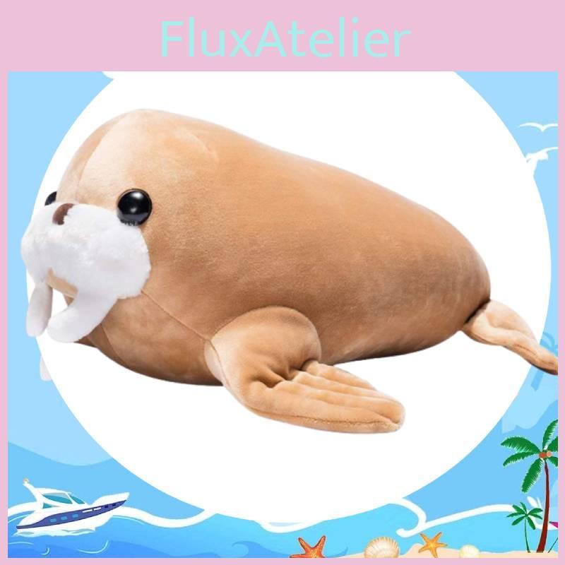 Soft Plush Stuffed Animal Walrus Pillow For Bedroom Or Office Decor