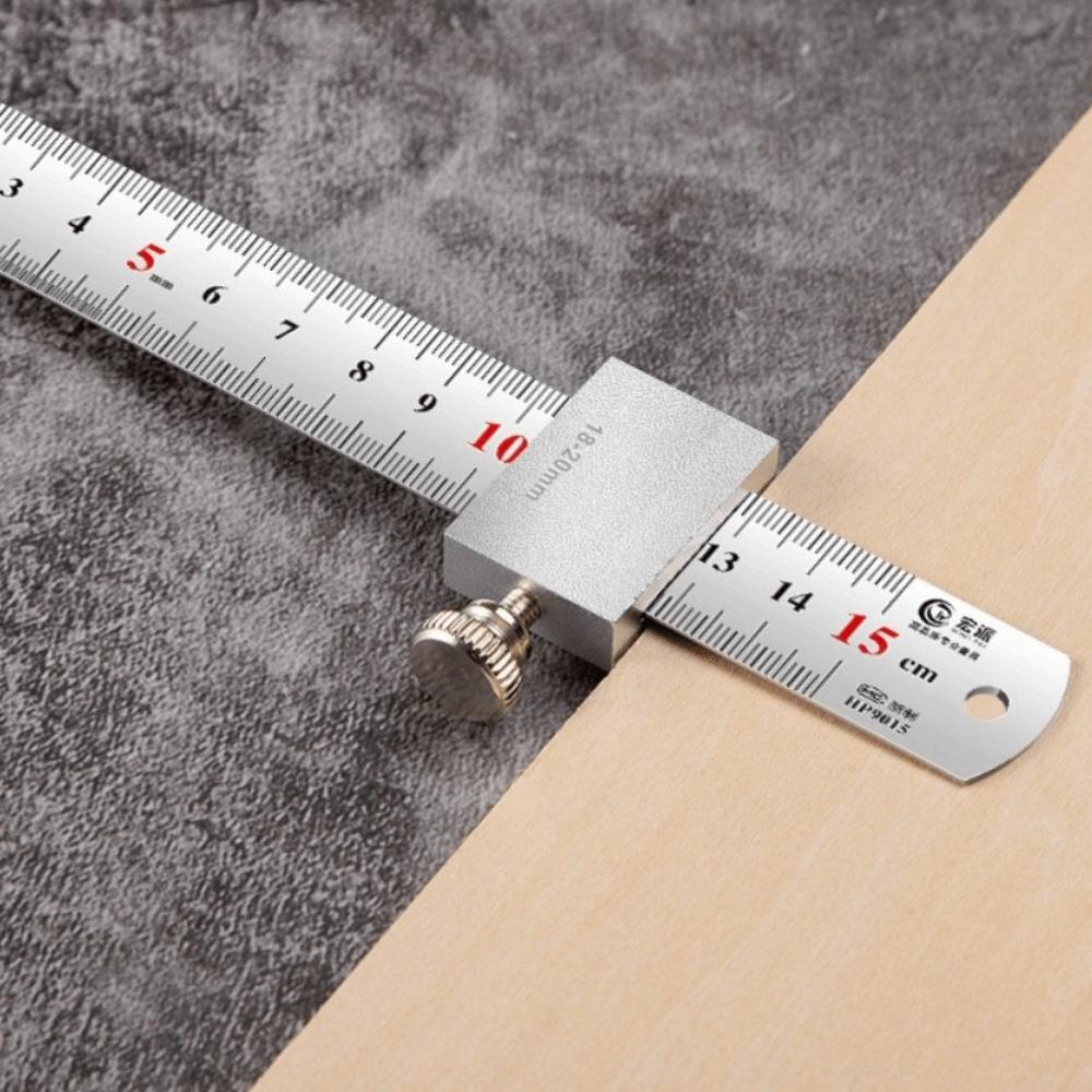 Clear Scale Woodworking Steel Ruler Corrosion Resistant Measuring Mark  Carpentry