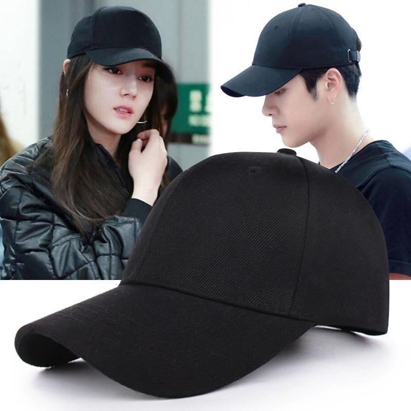 Solid Color Baseball Hat Big Head Circumference Tide Summer Cap Showing Face Small Versatile Sun Hat Sun Protection Sunshade Sports