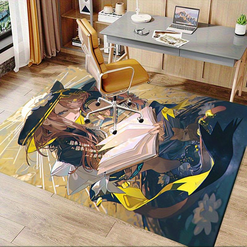 1pc Demon Slayer: Kimetsu no Yaiba,Anime Office Carpet Soft Polyester Entrance Carpet Washable Non s