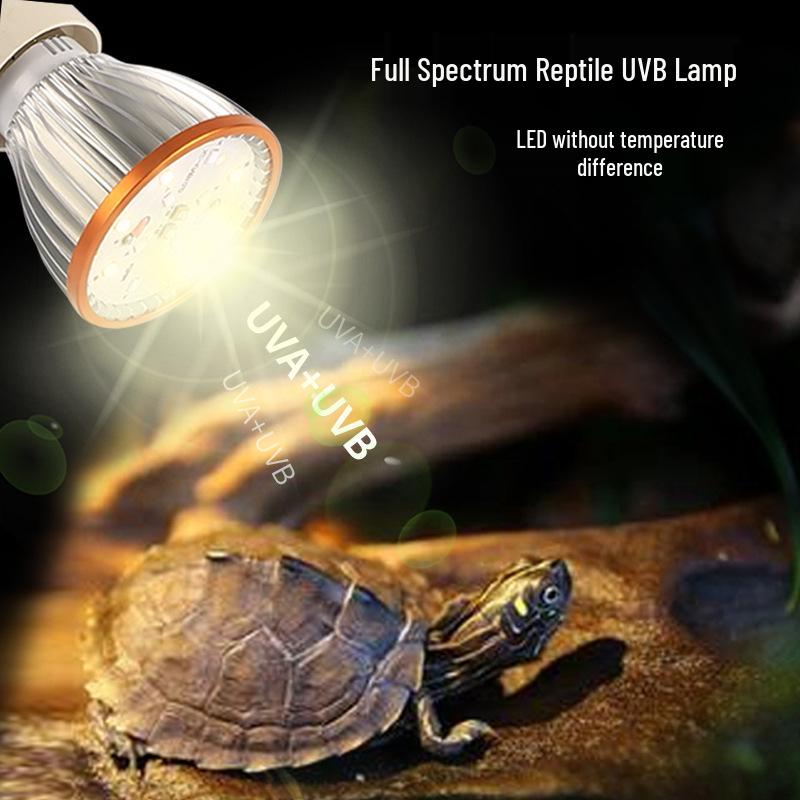 UVB 5.0 LED Turtle Basking Lamp - Full Spectrum UV Sunlamp for Reptiles and Plants