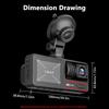 3-Lens Dash Cam, 3-Channel Recording, WiFi, HD, Phone Sync