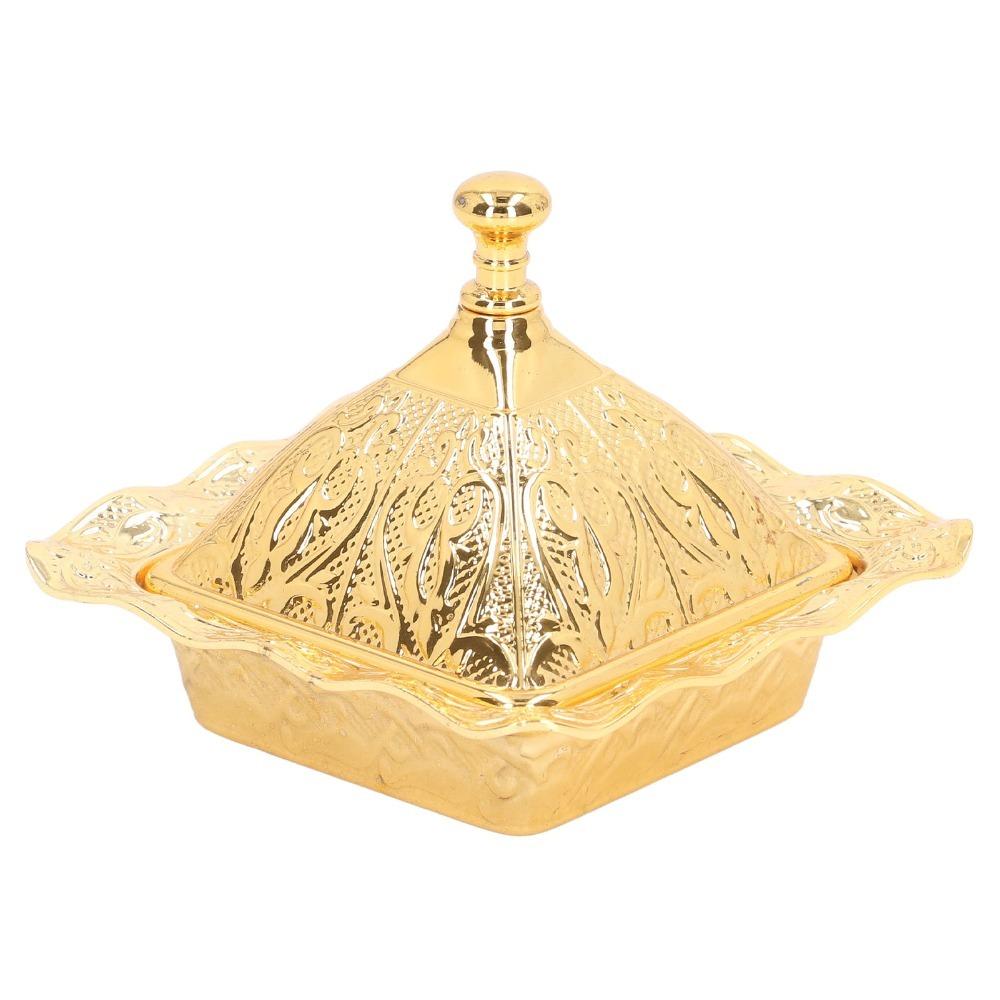 Quadrate Gold Serving Bowl Alloy Serving Dish Sugar Bowls Turkish Bowl Party