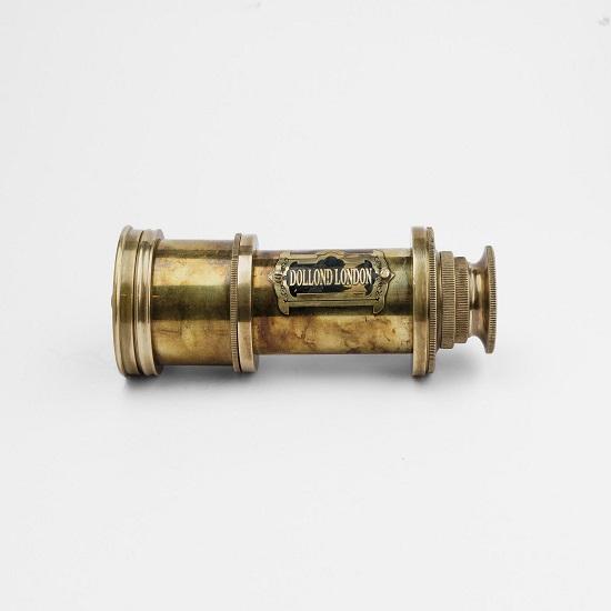 Handcrafted Brass Telescope High Magnification, Camouflage Finish Leather Cover Stargazing, Nautical, Outdoor Adventure