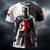 Grappige Kruisvaarders Ridders 3D Print Heren T-shirt Hip Hop Trend Vintage Casual Ronde Hals Korte Mouw Tops Zomer Losse T-shirts 2026