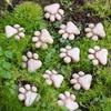 20pcs Cat Paw Stepping Stones Resin Garden Stepping Stones Outdoor Decorative Stones for Garden Lawn Pathway Bonsai Decorations Cat Lover Holiday