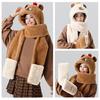 Furry Capybara Hat for Cycling and Running Sport Thicken Capybara Gloves Thick