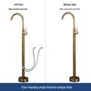 Baerlan LY209 Antique Brass Floor-Mounted Bathtub Faucet