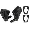 2 Pcs Front Windshield Washer Nozzle 2 Pcs Gasket for Cadillac SRX 2010-2011 Windshield Spray Nozzles Wiper Spray Washer Jet No.25823361 Black