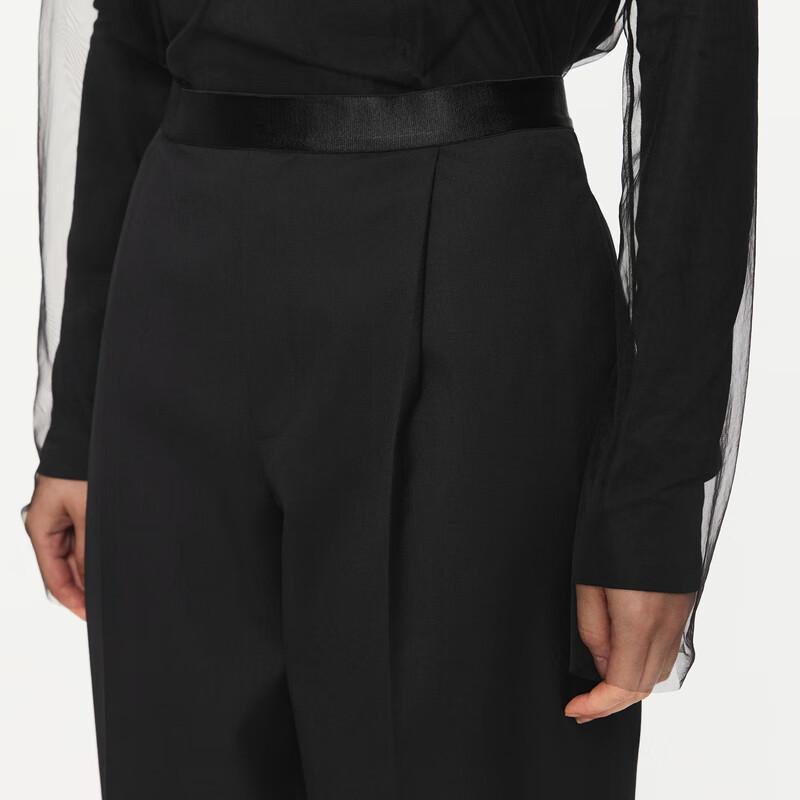 JNBY Women's 2024 Autumn Tapered Wool Commuter Pants