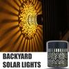 Hollow Solar Projection Lamp Flower Design Outdoor Garden Light Practical Solar Wall Lamp House
