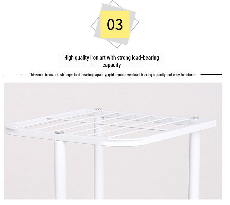 Sorno 6-Tier Iron Flower Rack for 7 Pots - Indoor/Outdoor Use, Ideal for Balcony or Living Room