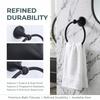 Black Towel Ring Stainless Steel Towel Rack Hand Towel Holder  Bathroom Kitchen Washroom