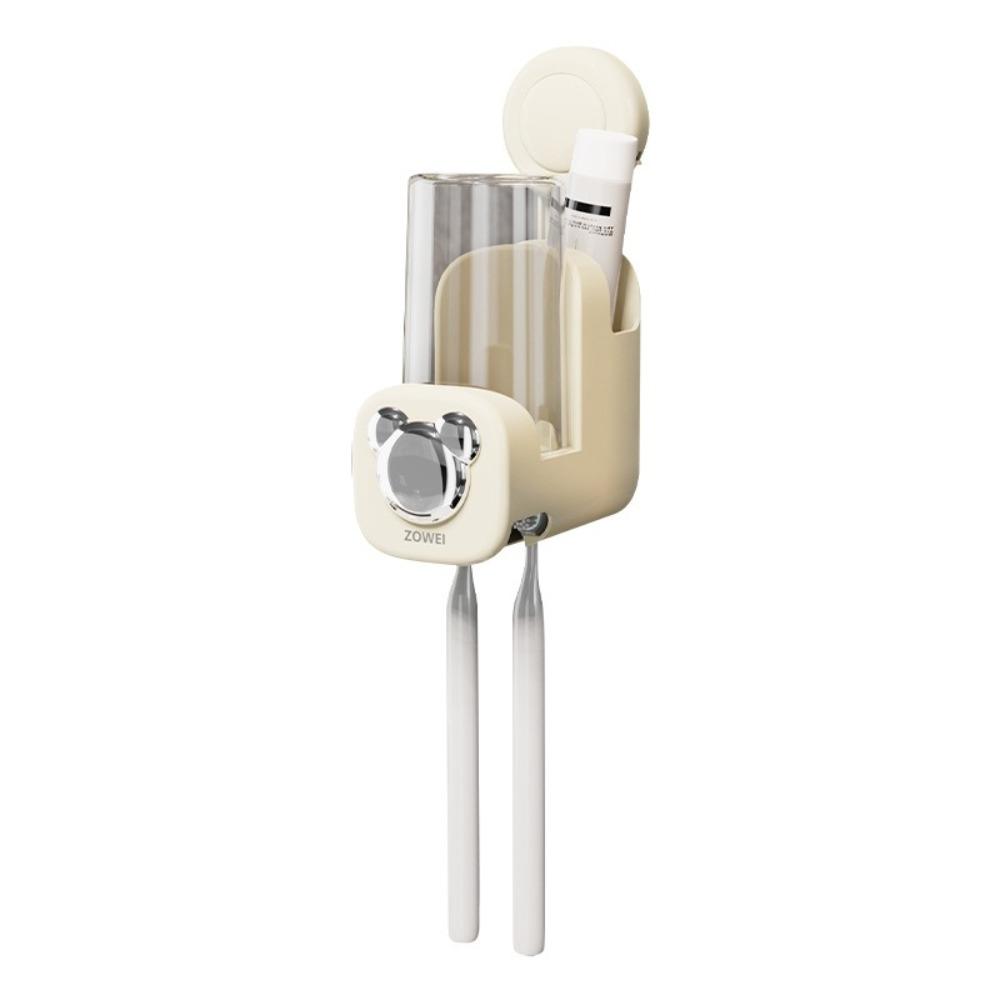 Suction Cup Toothbrush Cup Holder Wall-mounted Toothbrush Storage Rack Toothbrush Rack  Household