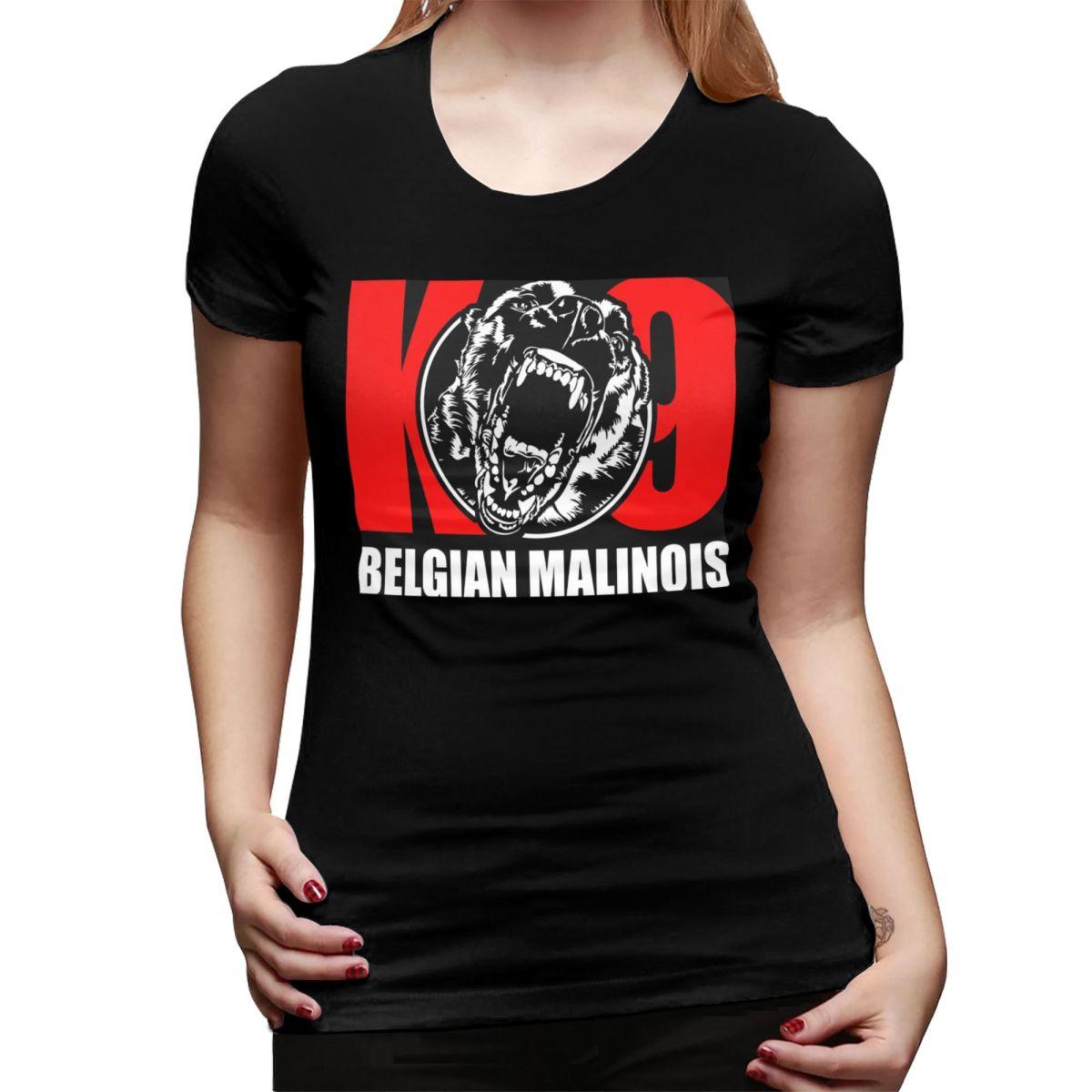 

K9 Belgian Malinois Maligator TShirt for Women Crew Neck Streetwear T Shirts Womens Tees Short Summer Clothes Tops 4XL