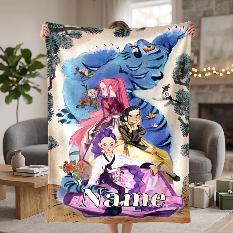HUNTRIX Custom Flannel Blankets Soft Warm Cozy Throws for Home Decor Holiday Gifts