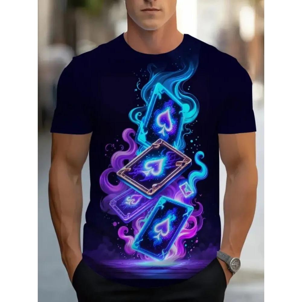 Zomer Dames Casual Mode Creatief Casual Dagelijks T-shirt Los Casual T-shirt 3D Digitale Kleur Geprint T-shirt