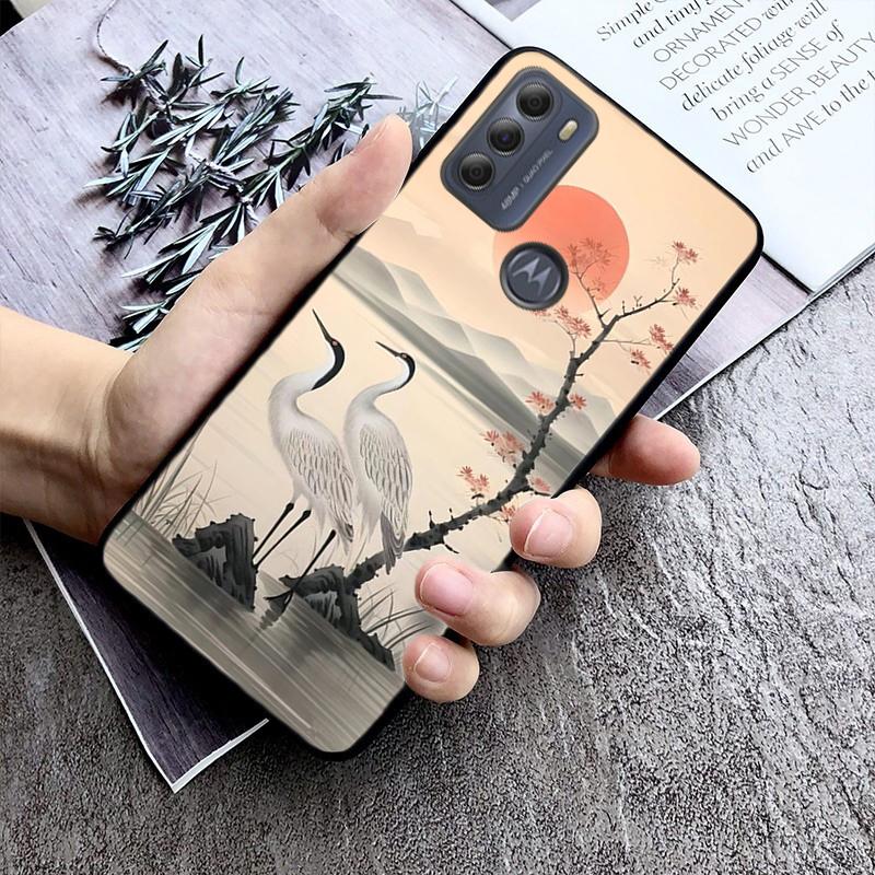 Japanese Cherry Mountain Sceneary Case For Moto G84 G23 G24 G31 G32 G41 G51 G52 G53 G54 G71 G82 G42 G62 G200 G Play G Stylus