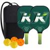 Pickleball-Schläger 2er-Set, Fiberglas-Pickleball-Set mit Pickleball-Schlägern und Tragetasche, Pickleball-Geschenke für Anfänger, Pickleball-Schläger-Set