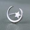 Cercei Stea si Luna 925 Sterling Silver Earrings, Star and Moon Design, Includes Jewelry Box, Silver