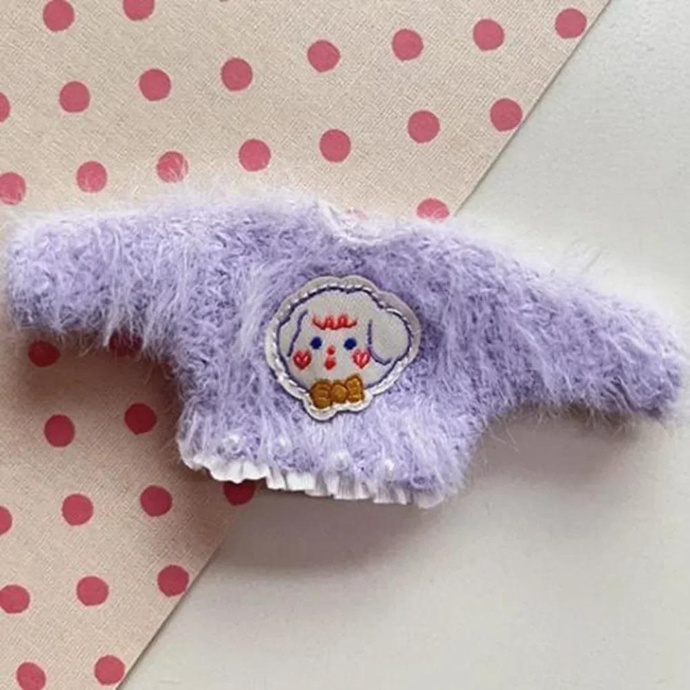 Handmade Doll Knitted Sweater Cardigans Multicolored Mini Casual Clothes Kids DIY Gift Toys for 1/11 1/12 Dolls For OB11 Dolls