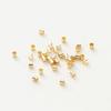 100 Stück/Los 14K 18K Goldfarbe Beschichtete Zylindrische Röhren-Abstandshalter Perlen Armband Halskette Stopperperlen Für DIY Schmuckherstellung