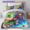 Juego de Ropa de Cama con Estampado de Dibujos Animados Colcha Funda de Colcha Funda de Almohada Decoración del Hogar Regalo de Cumpleaños (1 * funda nórdica + 2 * fundas de almohada, sin núcleo)